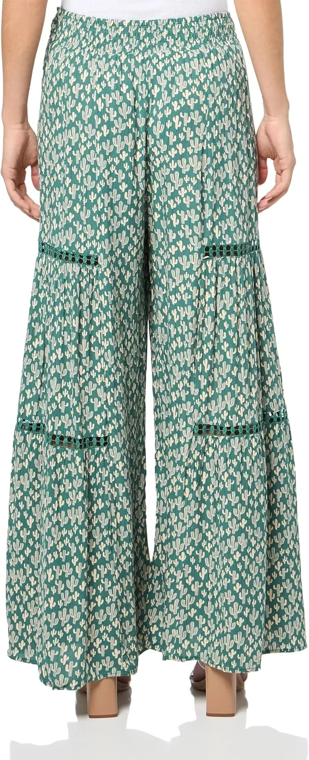 Angie Women's Wide Pants with Leg Inserts