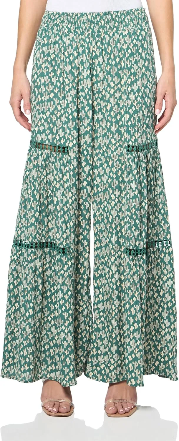 Angie Women's Wide Pants with Leg Inserts