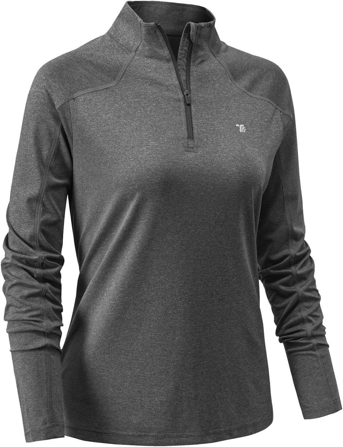 BGOWATU Women's Long Sleeve Golf Polo Shirts Quarter Zip Pullover UPF 50 Sun Shirt for Women Dry Fit Running Tops