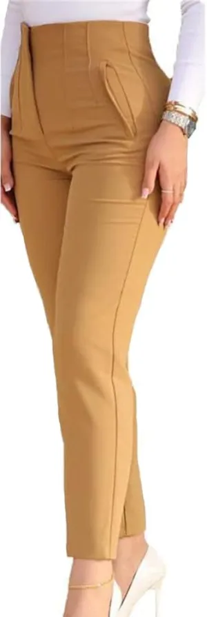 BIRW Womens High Waisted Pants 2025 Trendy Skinny Business Work Casual Pencil Trousers with Pockets