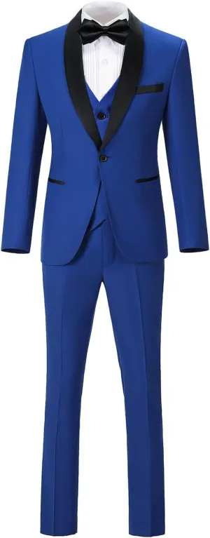 Boys Suit for Toddler Tuxedo Kids Formal Suits Set 5 Pieces Wedding Outfit