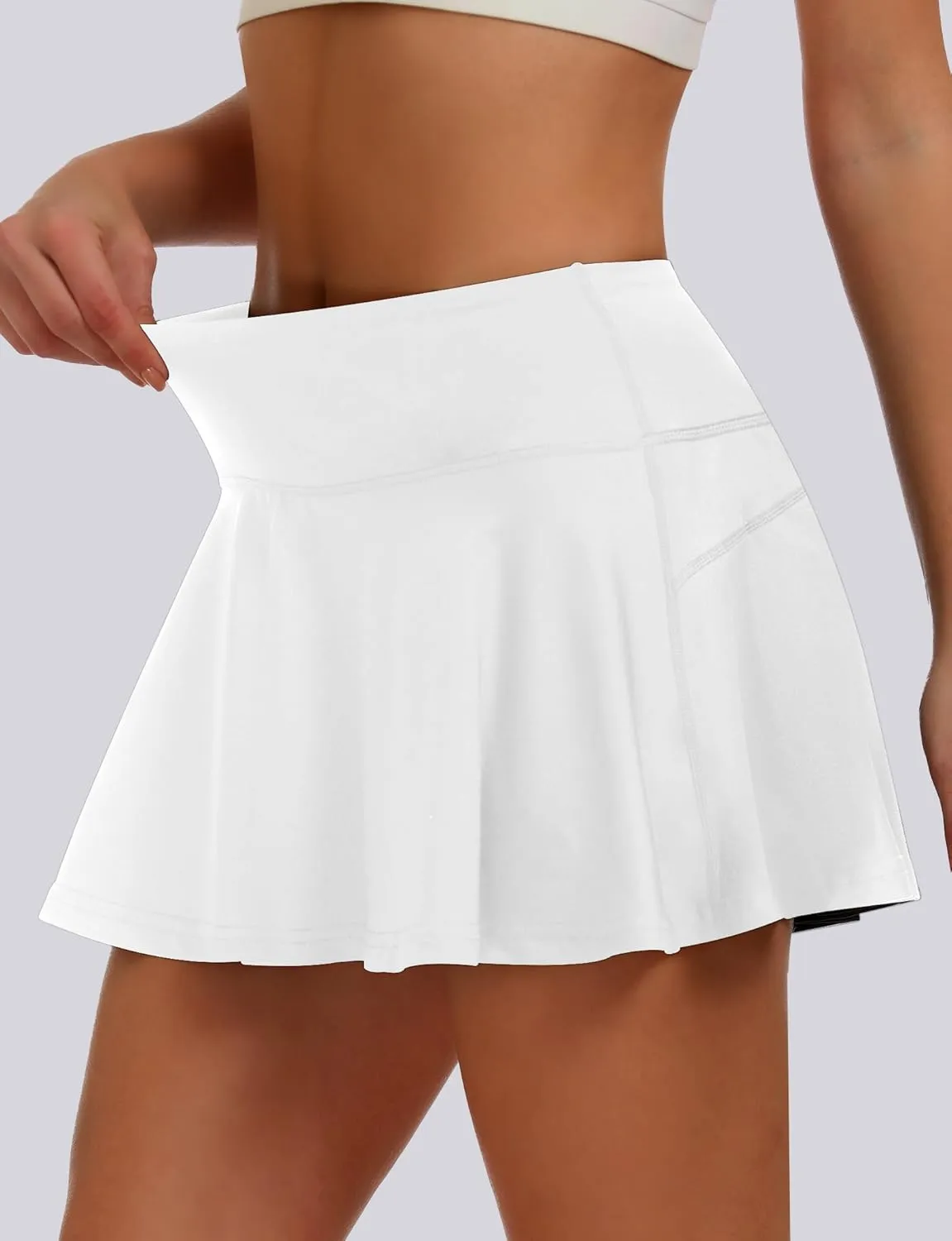 Buauty Women's High Waisted Pleated Tennis Skirt with Pockets, Athletic Skorts for Golf Pickleball Lightweight