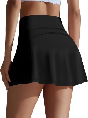 Buauty Women's High Waisted Pleated Tennis Skirt with Pockets, Athletic Skorts for Golf Pickleball Lightweight