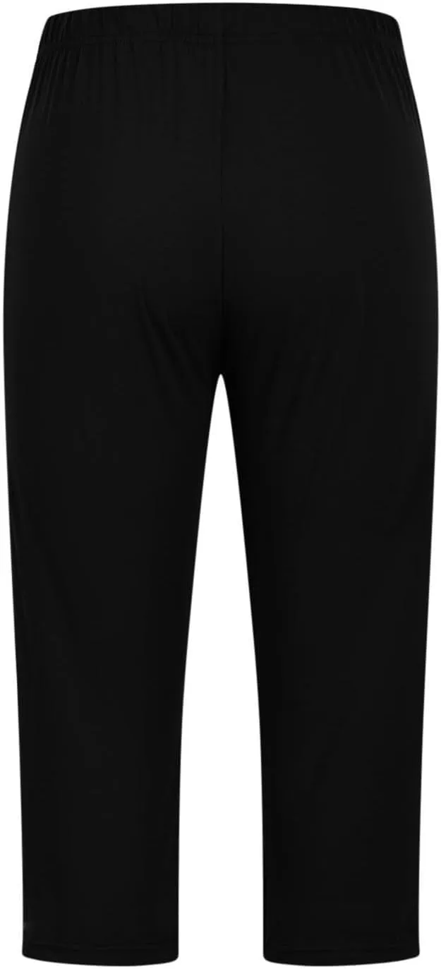 Capri Leggings for Women Rhinestone High Waist Capris Pants Tummy Control Knee Length Slim Fit Yoga Cropped Trouser