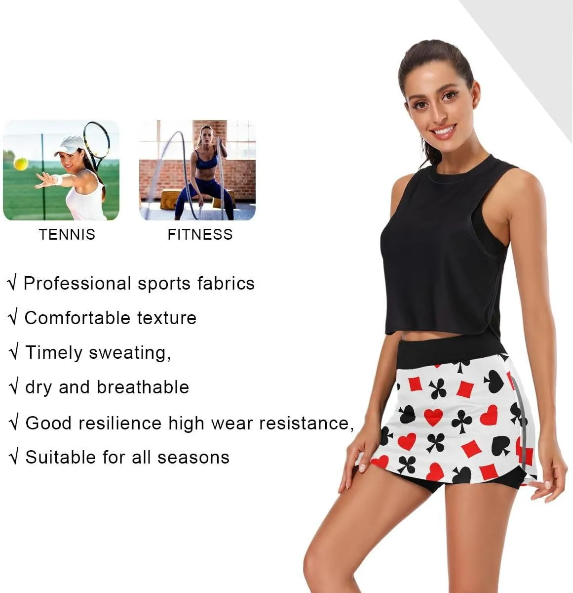 Cindly Women Tennis Skirts Golf Skorts with Pockets Athletic Skorts for Workout Running