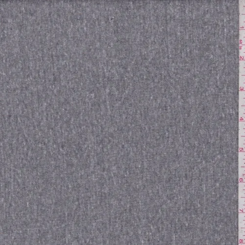 Concrete Grey Rib Knit Fabric
