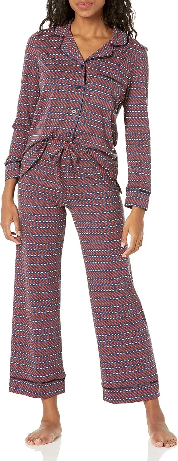 Cosabella Women's Bella Printed Petite Long Sleeve Top & Pant Pajama Set