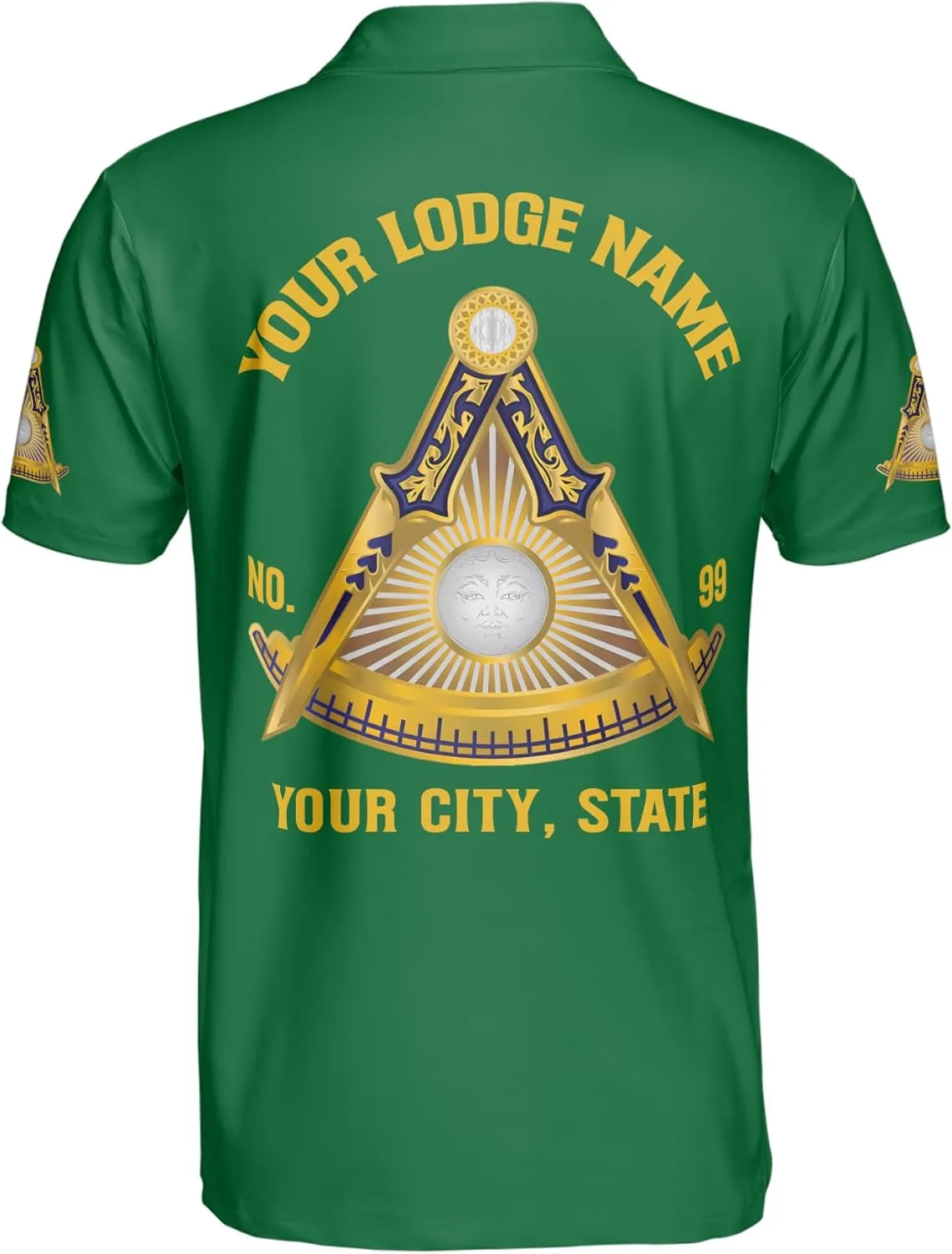 Customized Freemasonry Past Master Masonic Men's Polo Shirt S-5XL
