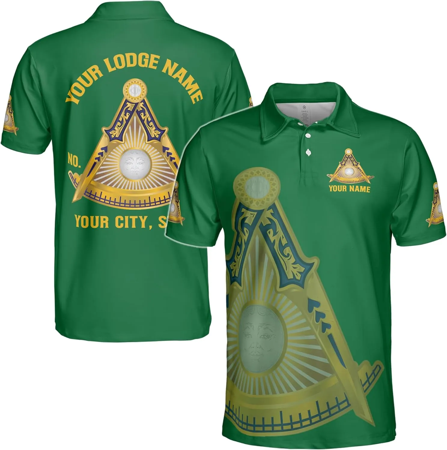 Customized Freemasonry Past Master Masonic Men's Polo Shirt S-5XL