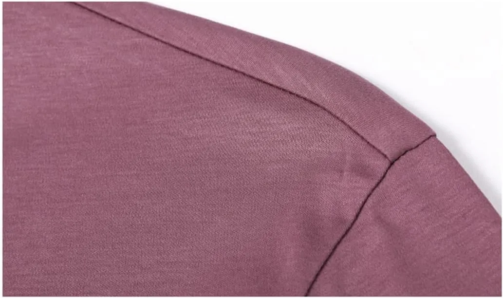 Disimlarl Mercerized Cotton Round Neck T Shirt Men Long Sleeve Tops Basic Solid Tshirt Male Undershirts
