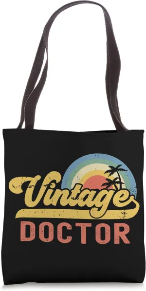 Doctor Vintage Sunset Profession Retro Job Title Tote Bag