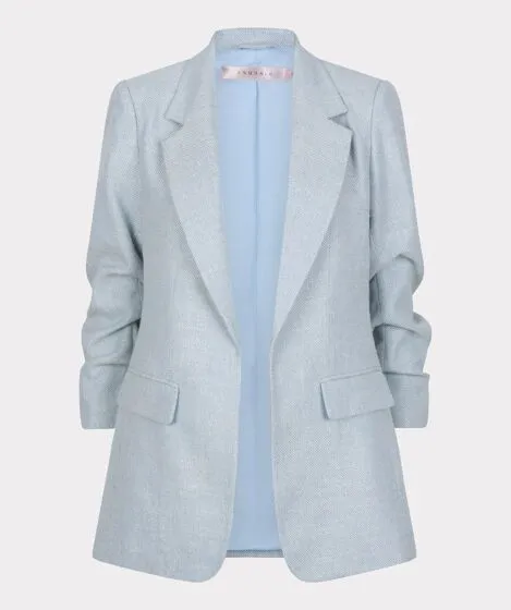 Esqualo Sky Blue Linen Look Blazer