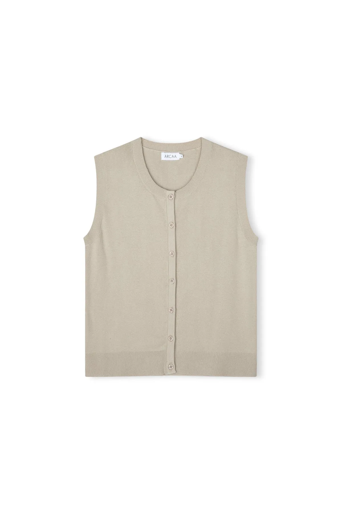 Finley Button Up Vest - Taupe