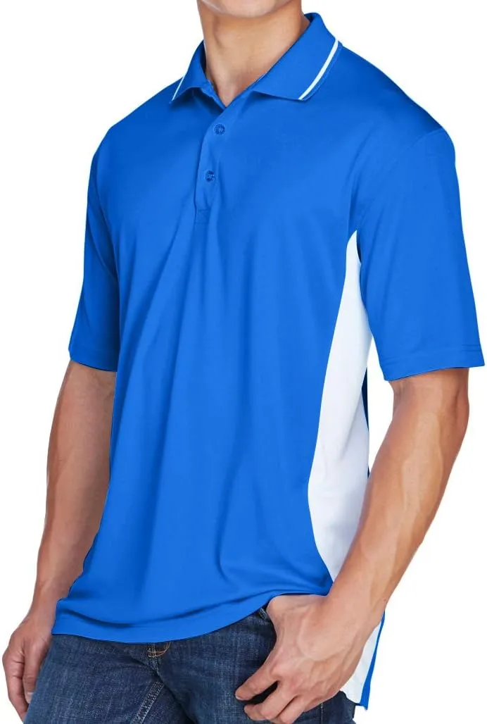 Ford Mustang Shelby Cobra Pocket Print Two Tone Polo, Black