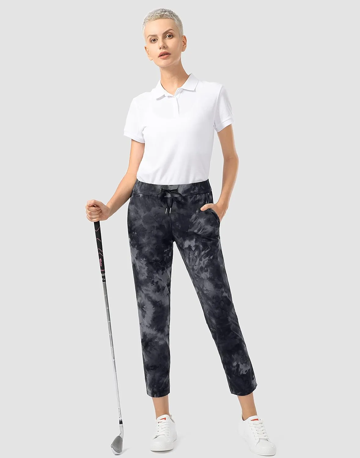 G Gradual Women's Pants with Deep Pockets 7/8 Stretch Ankle Sweatpants for Golf, Athletic, Lounge, Travel, Work