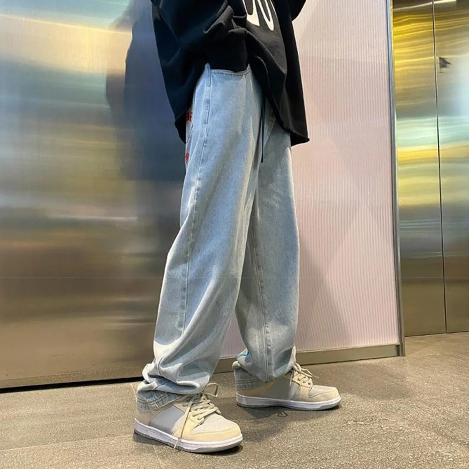GIERIDUC Men's Linen Pants Casual Long Pants Khaki Uniform Pants for Boys Work Pants for Men Slim Fit Mens Long Workout Pants