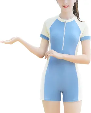 Girls Swimsuits, Kids Two-Piece Rashguard Swim Set Bathing Suits Beach Shorts Quick Dry Swim Shirts Size 6-7,8,10-12,14-16