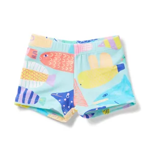 Halcyon Nights Swim Short Rainbow Reef