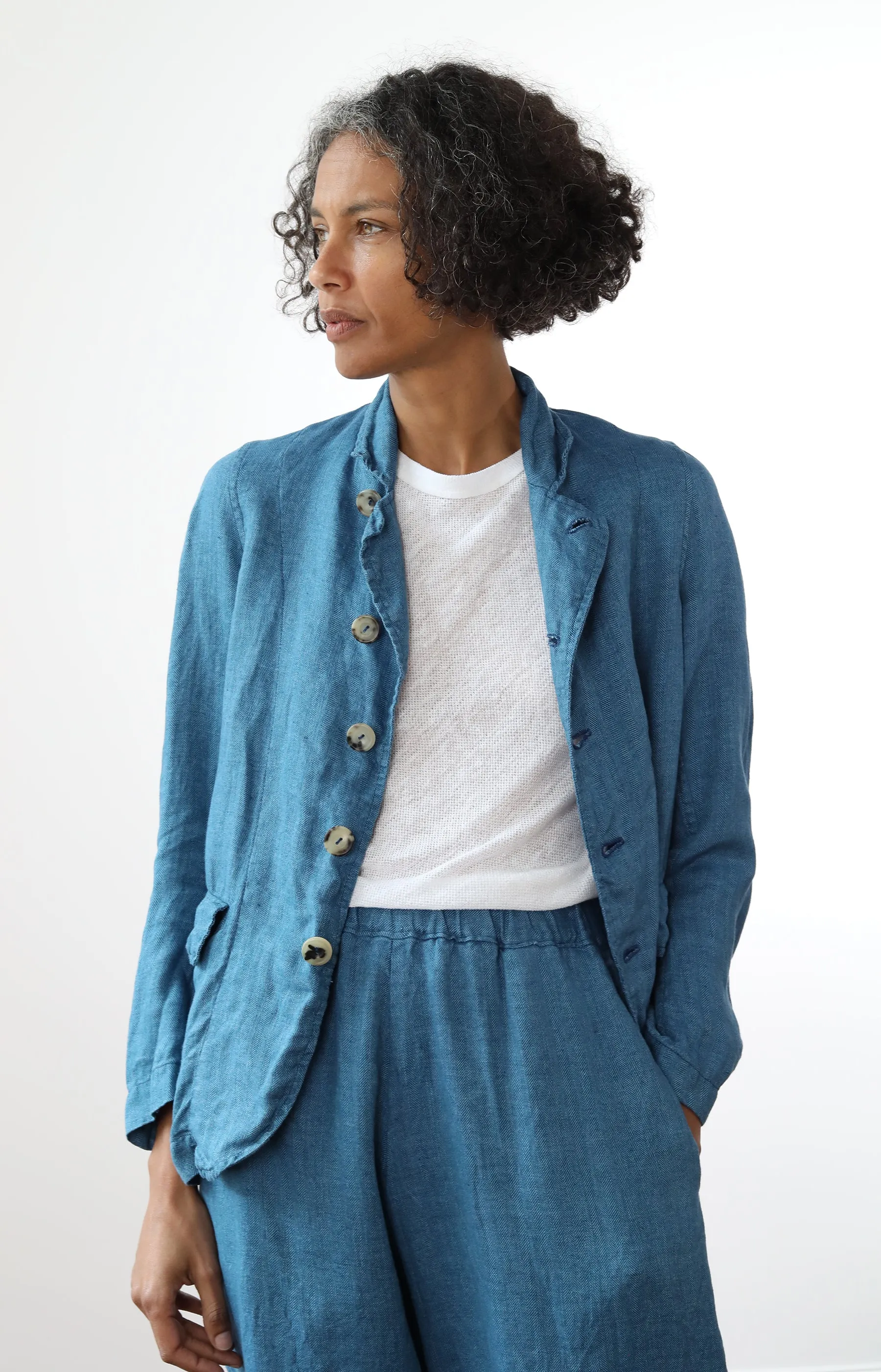Herringbone Linen Cloud Jacket