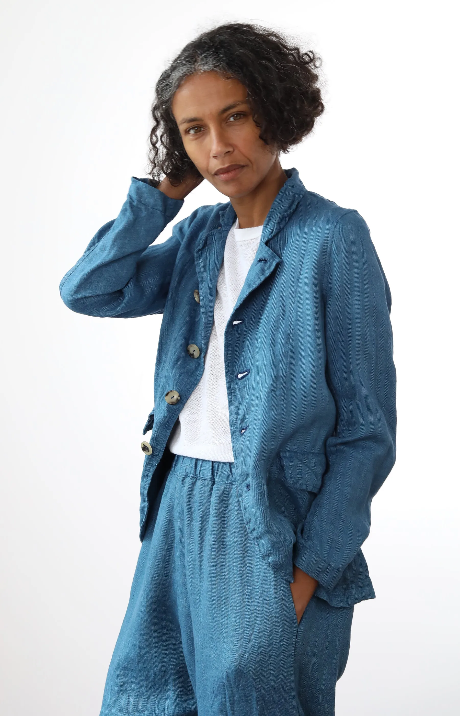 Herringbone Linen Cloud Jacket