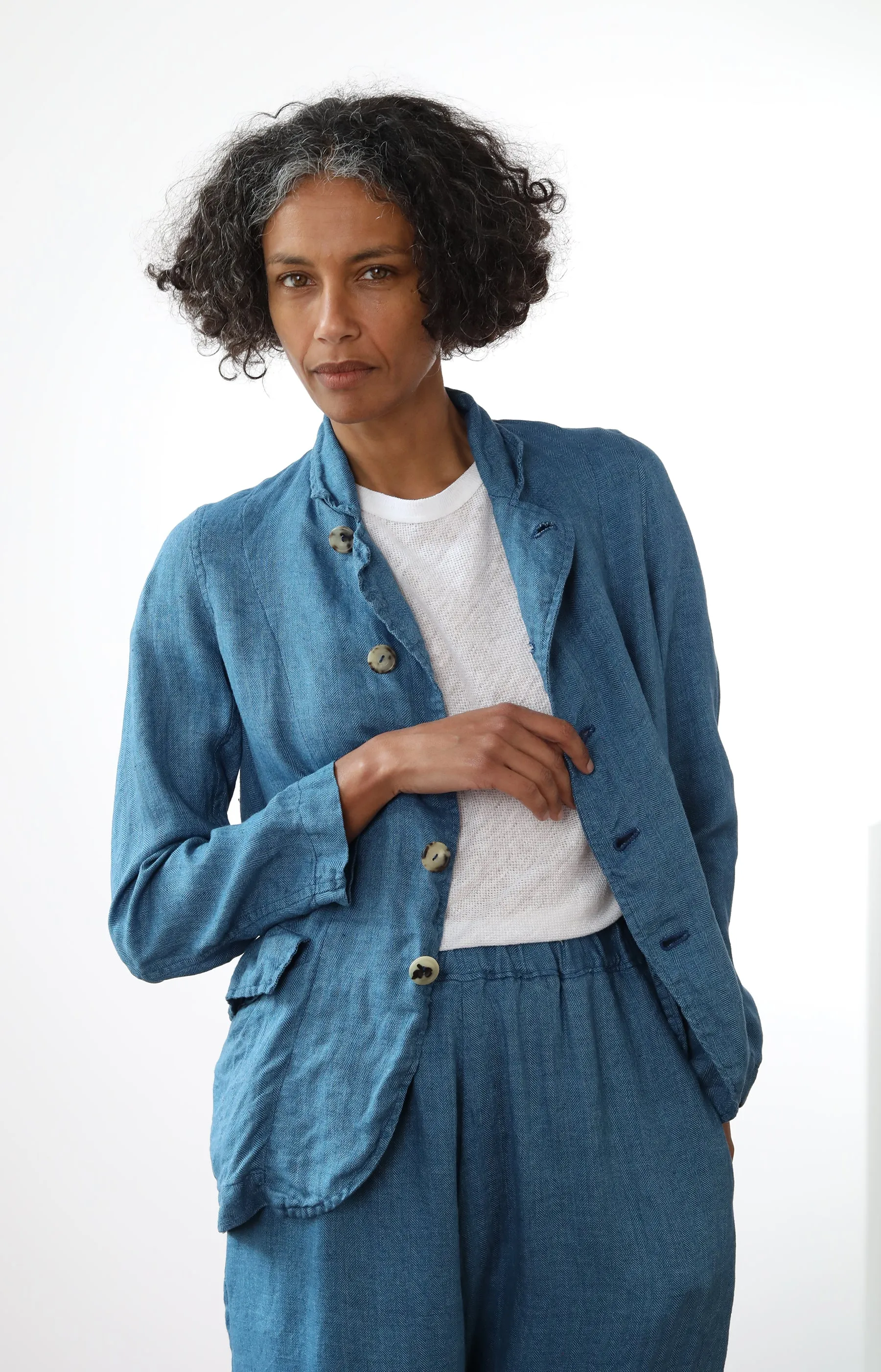 Herringbone Linen Cloud Jacket