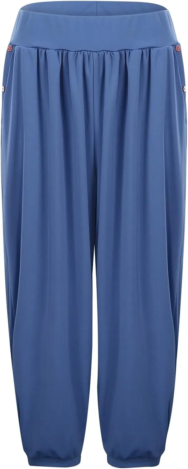 High Waisted Work Pants for Women Women High Waist Palazzo Pants Waisted Casual Baggy Stretchy Wide Leg Streetwear