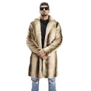 Hot Men Suit Collar High Quality Rabbit Leather Jacket Winter Warm Turn-down Collar Luxury Mink Mens Coat