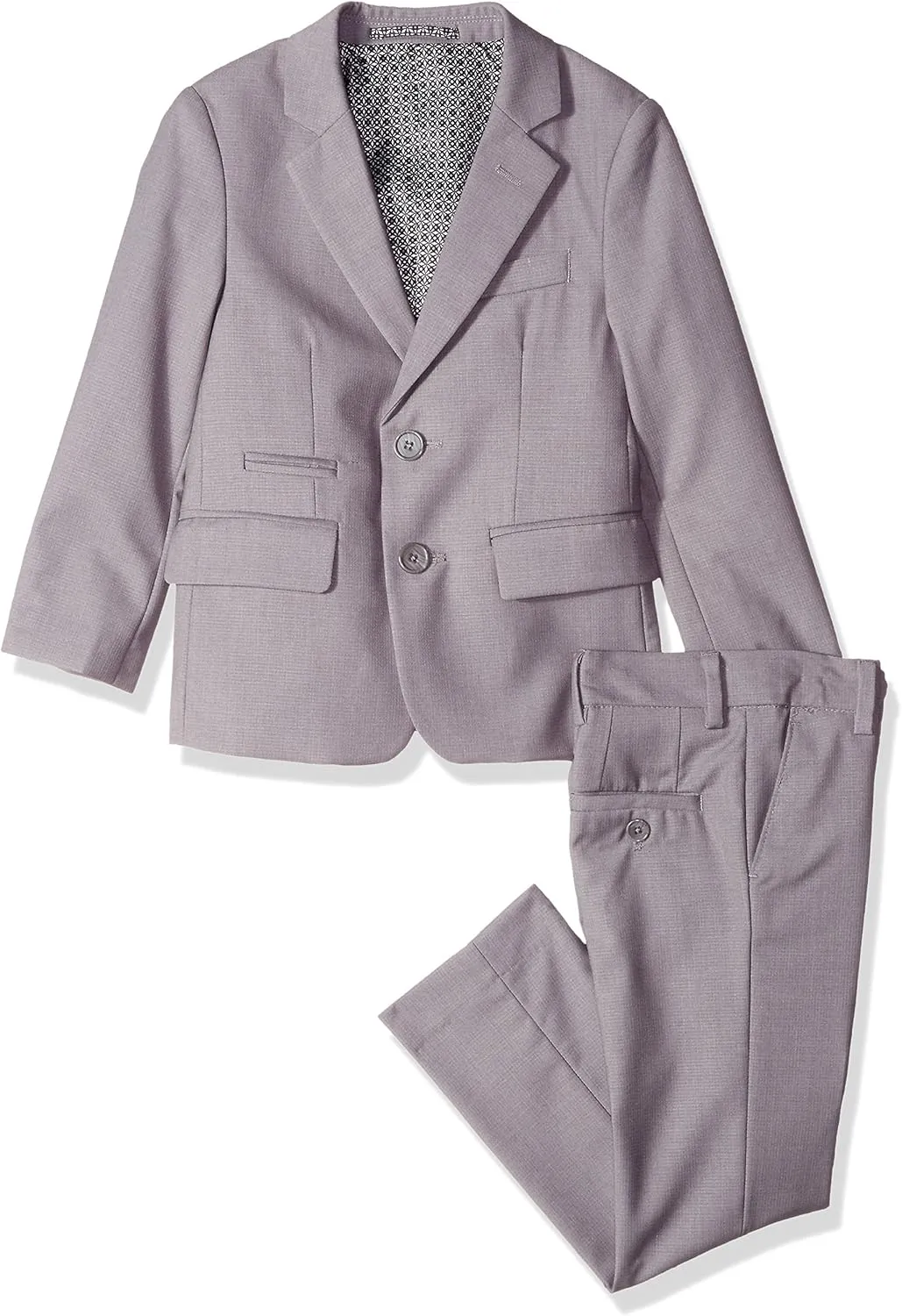 Isaac Mizrahi Boys' Textured 2pc Slim Fit Solid Suit