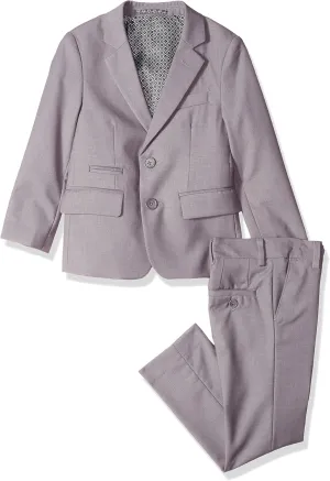 Isaac Mizrahi Boys' Textured 2pc Slim Fit Solid Suit