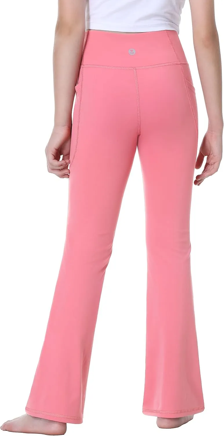 IUGA Girls Flare Leggings High Waist Cute Preppy Clothes for Girls Uniform Pants with Pockets Bell Bottom Pants