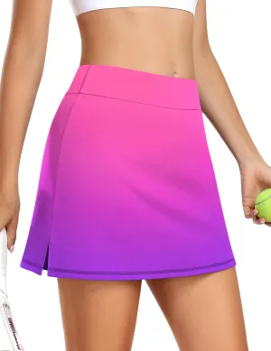 JoyGirl 15" Tennis Skirts for Women with Shorts High Waisted Golf Skirt Athletic Casual Skort with Inner Pocket