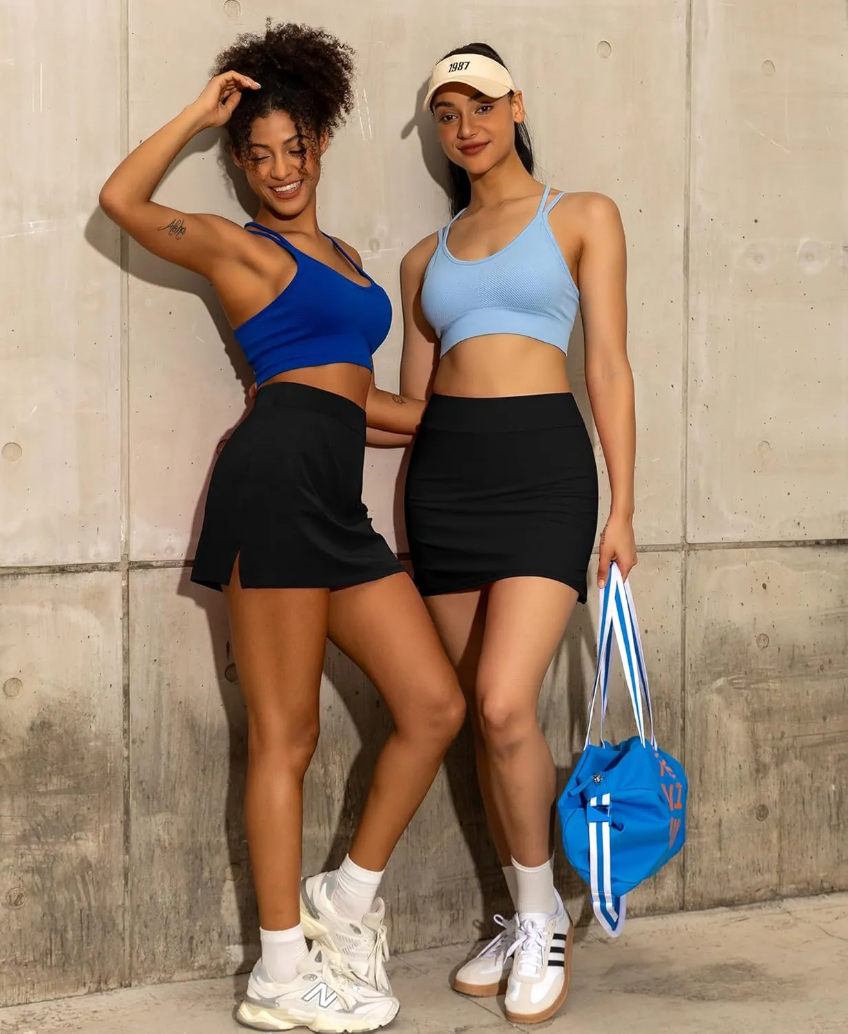 JoyGirl 15" Tennis Skirts for Women with Shorts High Waisted Golf Skirt Athletic Casual Skort with Inner Pocket