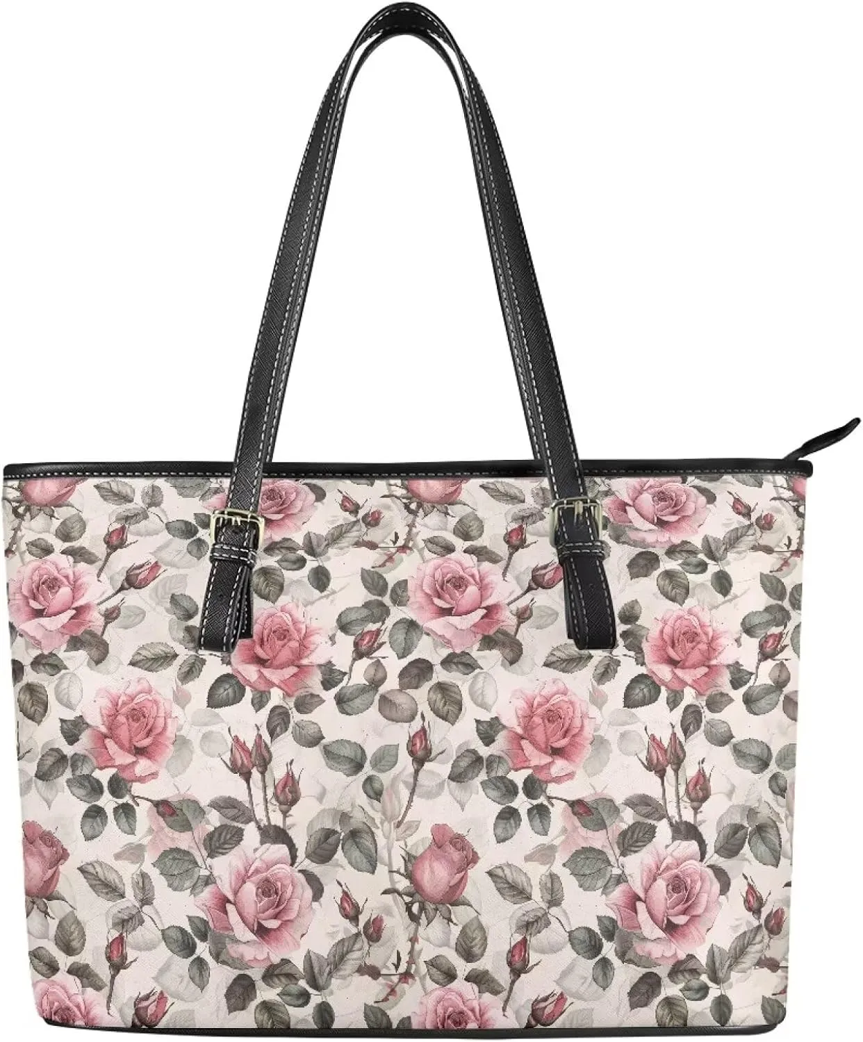 Large Capacity Laptop Bag for Women Waterproof Leather Tote Bag 15.7 Inch Computer Business Briefcase Handbag