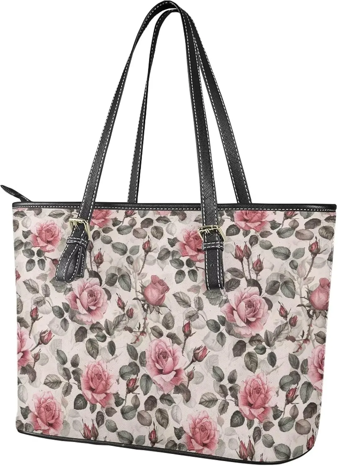 Large Capacity Laptop Bag for Women Waterproof Leather Tote Bag 15.7 Inch Computer Business Briefcase Handbag