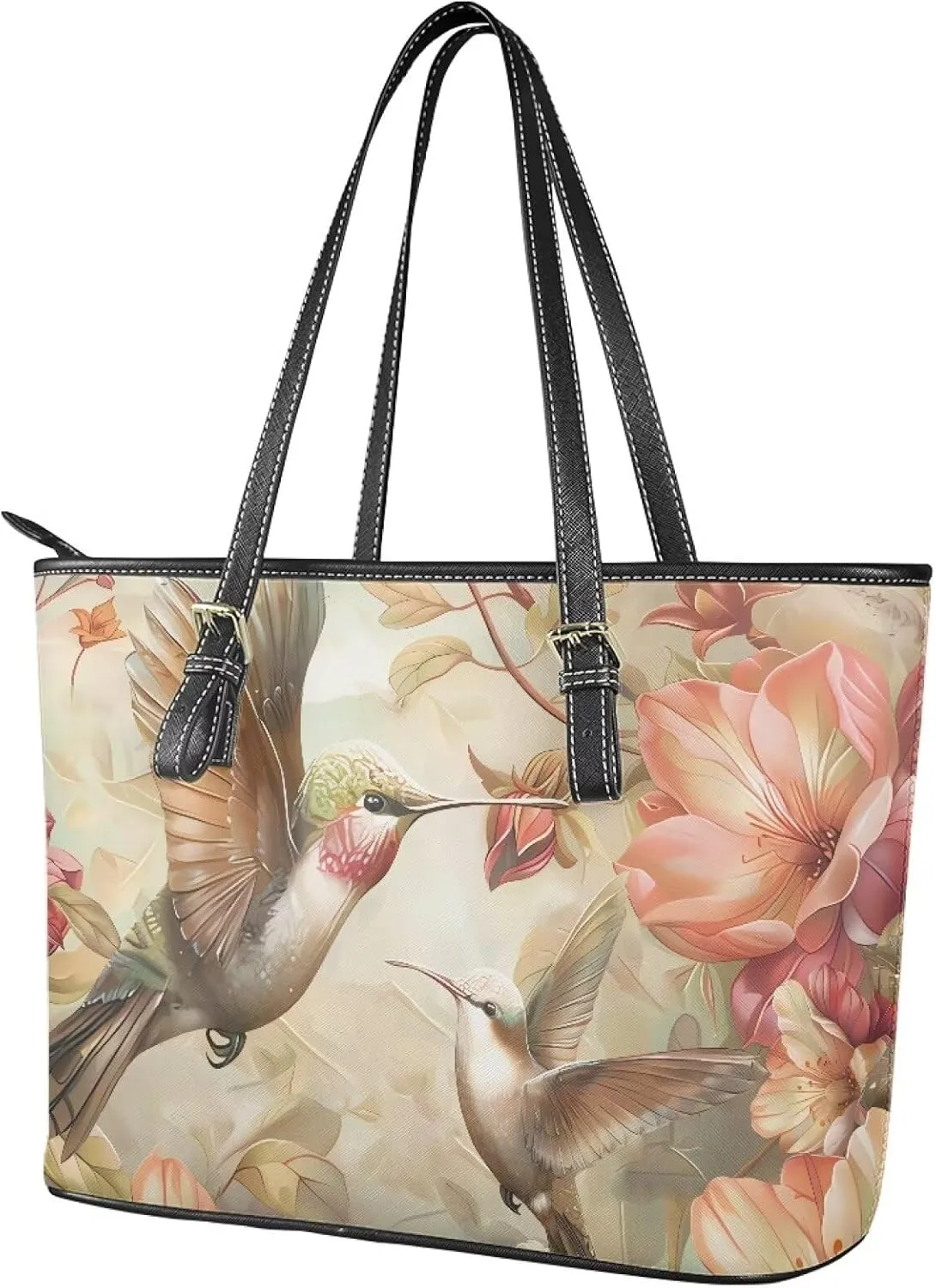 Large Capacity Laptop Bag for Women Waterproof Leather Tote Bag 15.7 Inch Computer Business Briefcase Handbag