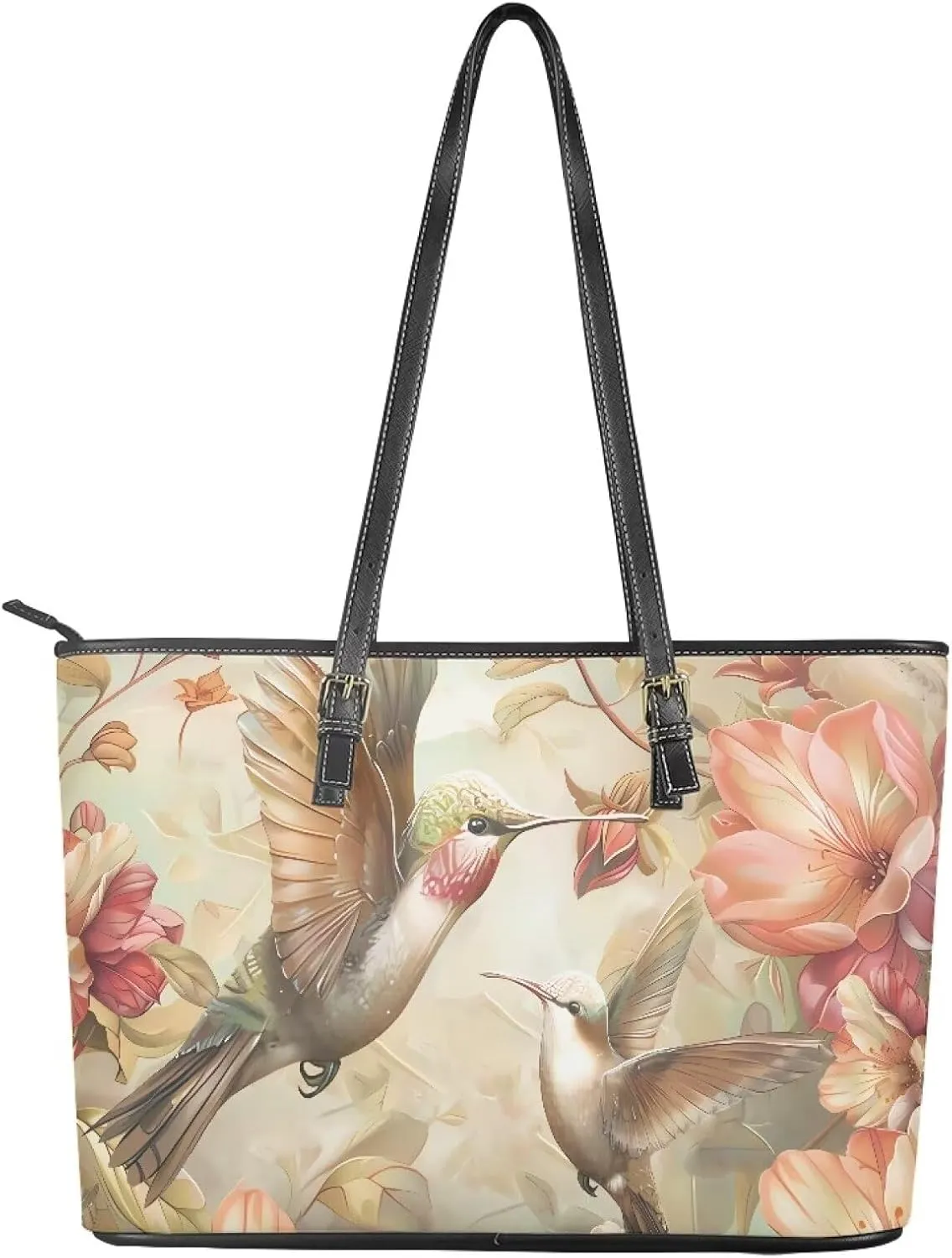 Large Capacity Laptop Bag for Women Waterproof Leather Tote Bag 15.7 Inch Computer Business Briefcase Handbag