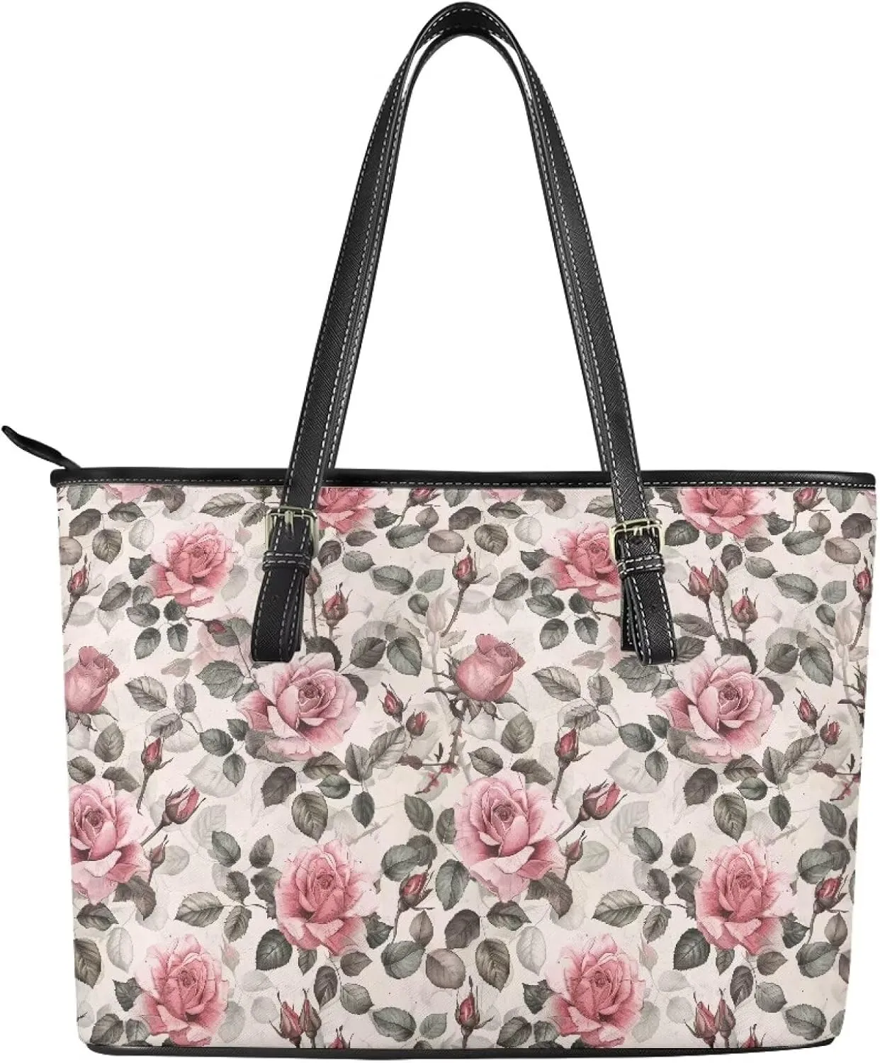 Large Capacity Laptop Bag for Women Waterproof Leather Tote Bag 15.7 Inch Computer Business Briefcase Handbag
