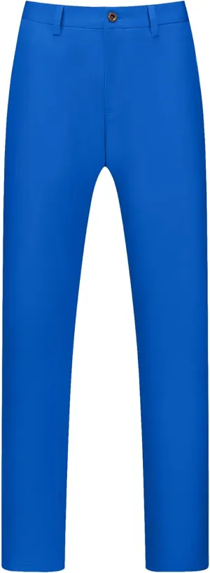 Lars Amadeus Men's Dress Chino Slim Fit Stretch Flat Front Solid Color Business Pants