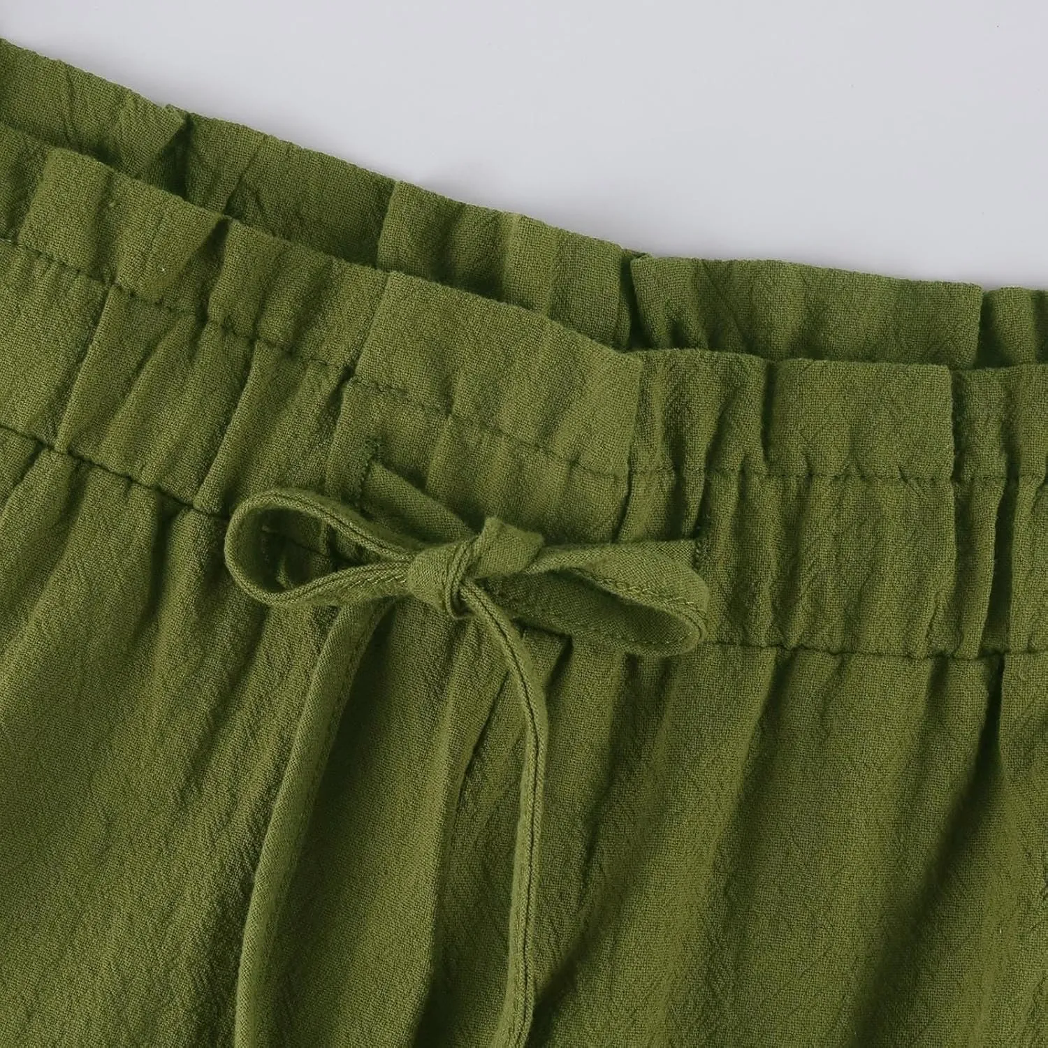 Linen Pants Women,Vacation Outfits Plus Size Beach Shorts Dressy Casual Trouser Gauze Spring Pants for Women