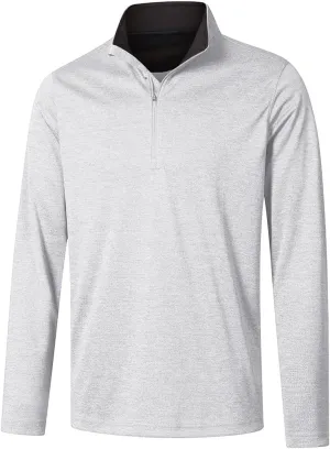 Long Sleeve Golf Shirt Men 1/4 Zip Pullover Mens Long Sleeve Sun Protection Shirts UPF 50 Lightweight Athletic Pullover