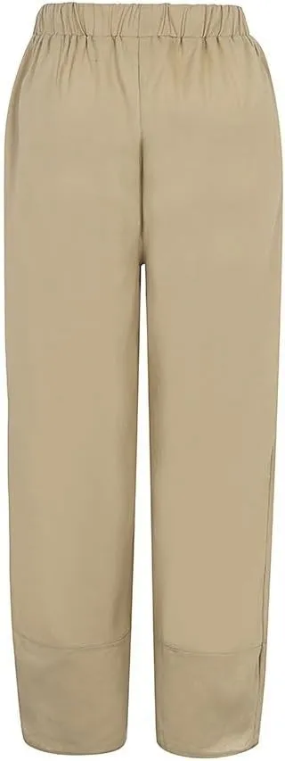 Loose Women Straight Summer Pants High Casual Waist Long Solid Cotton Pants Womens High Waist White