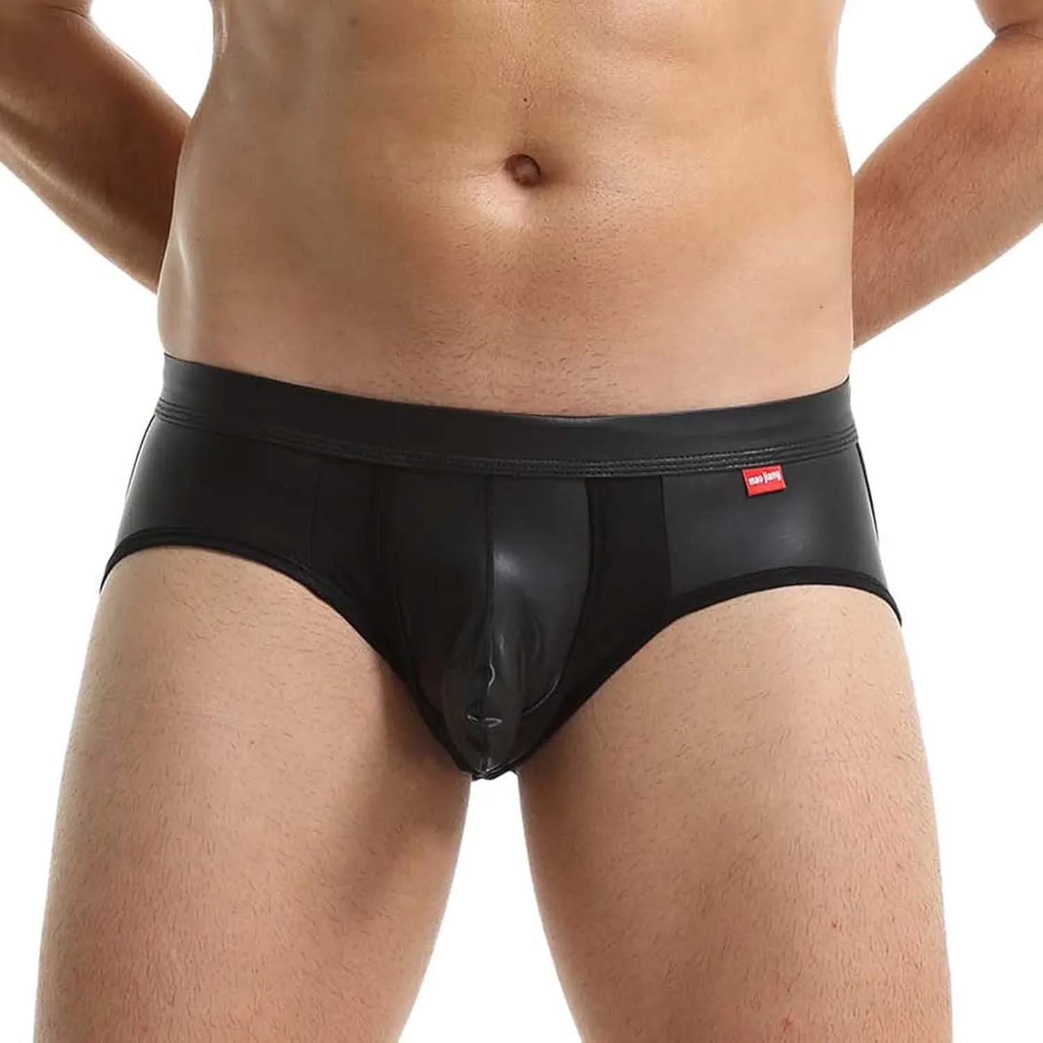Male Casual Solid Mesh Imitation Leather T Back Underwear Pant Knickers Hole Low Waist Thong Men S Quick Y