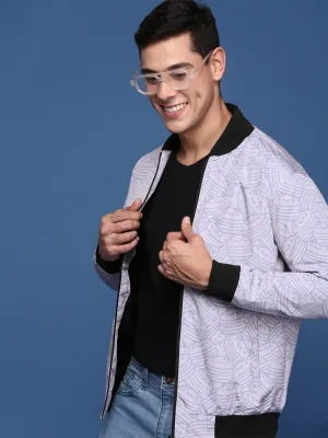 Men Pink Windcheater Bomber Jacket