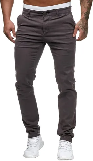 Men's Chino Pants Slim Fit Stretch Comfy Lightweight Dress Pants Skinny Straight Formal Pants Casual Business Trousers