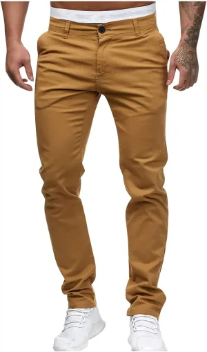 Men's High Waisted Pants Sports Casual Jogging Trousers Lightweight Hiking Work Pants Outdoor Pant Blue Striped