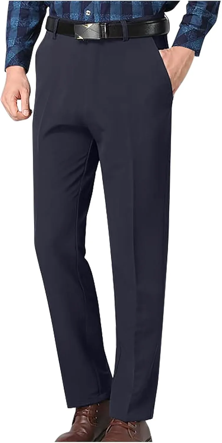Men's Slim Fit Dress Pants Stretch Golf Pants Bussiness Casual Suit Pants for Work Office