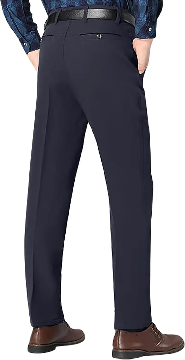 Men's Slim Fit Dress Pants Stretch Golf Pants Bussiness Casual Suit Pants for Work Office
