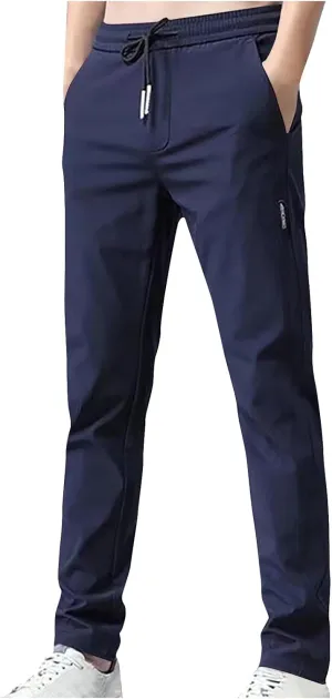 Men's Slim Fit Pants 2024 Casual Lightweight Thin Comfy Chino Pants Drawstring Classic Workout Going Out Work Trousers