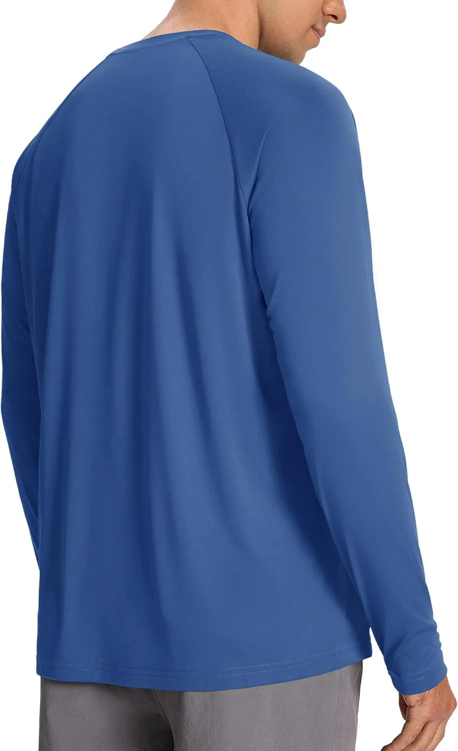 Mens Sun Protection Shirts UPF 50  Long Sleeve UV Shirt Rash Guard for Men Quick Dry Swim Fishing Beach Athletic