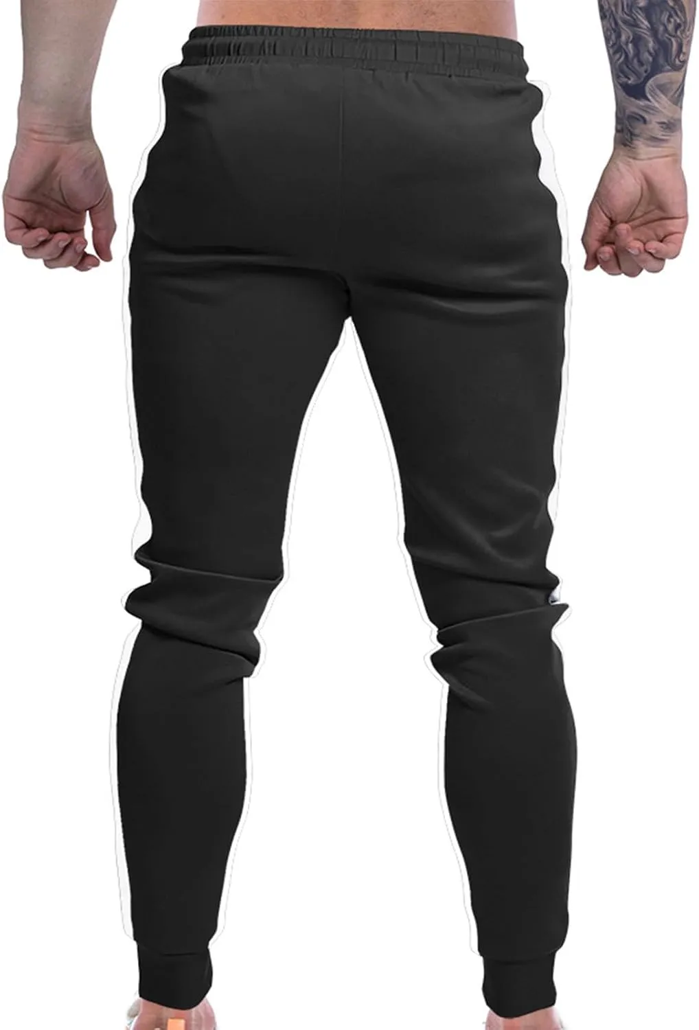 Men's Sweatpants Jogger Track Pants Slim Fit Gym Workout Running Sports Pants with Zipper Pockets